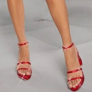 BRAND NEW FOREVER SEQUIM EMBROIDERY OPEN TOE BLOCK HEEL SANDAL